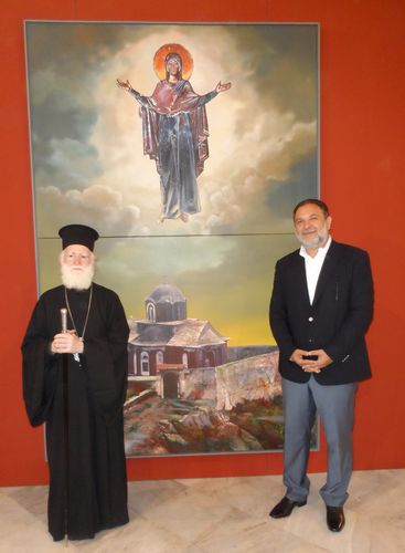 Με τον Αρχιεπίσκοπο Κρήτης